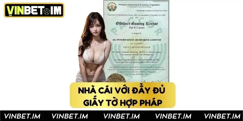 Nhà cái với đầy đủ giấy tờ hợp pháp